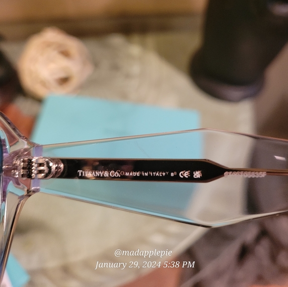 Tiffany & Co. TF4204 Sunglasses Square Clear Studded Luxury Designer MA#708 - Picture 14 of 17